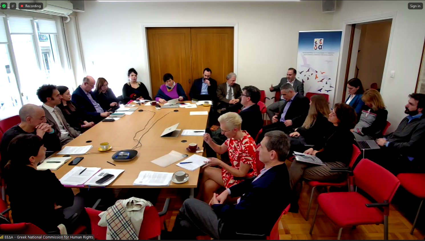 Photo from the Hearing at GNCHR premises