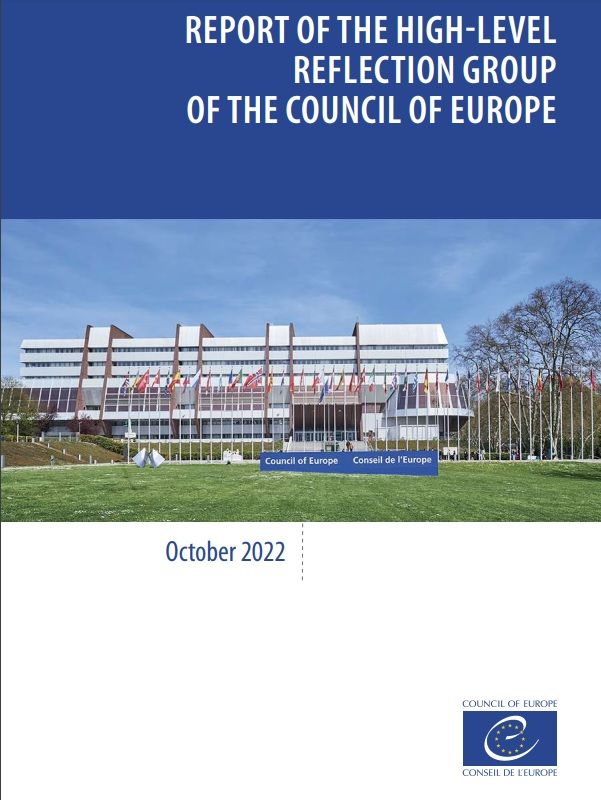 Εξώφυλλο Έκθεσης της Ομάδας Υψηλού Επιπέδου για το μέλλον του Συμβουλίου της Ευρώπης