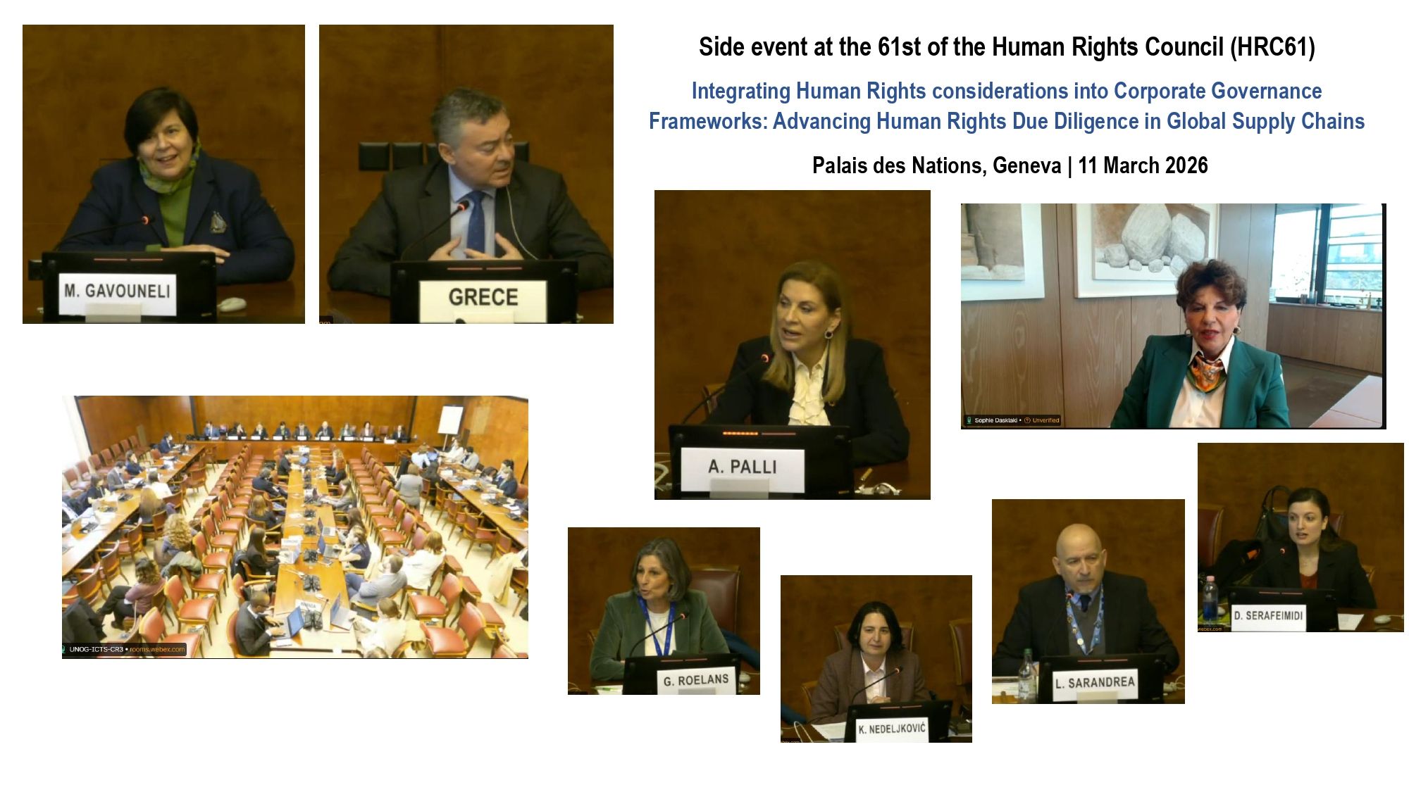 Κολλάζ φωτογραφιών από τη σύνοδο